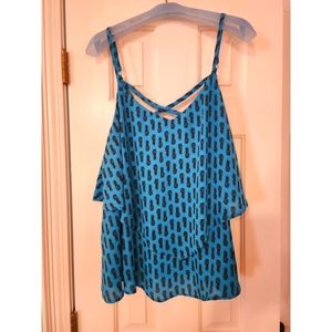 Torrid Size 1 (14/16) Blue Pineapple Cami